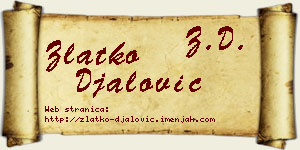 Zlatko Đalović vizit kartica